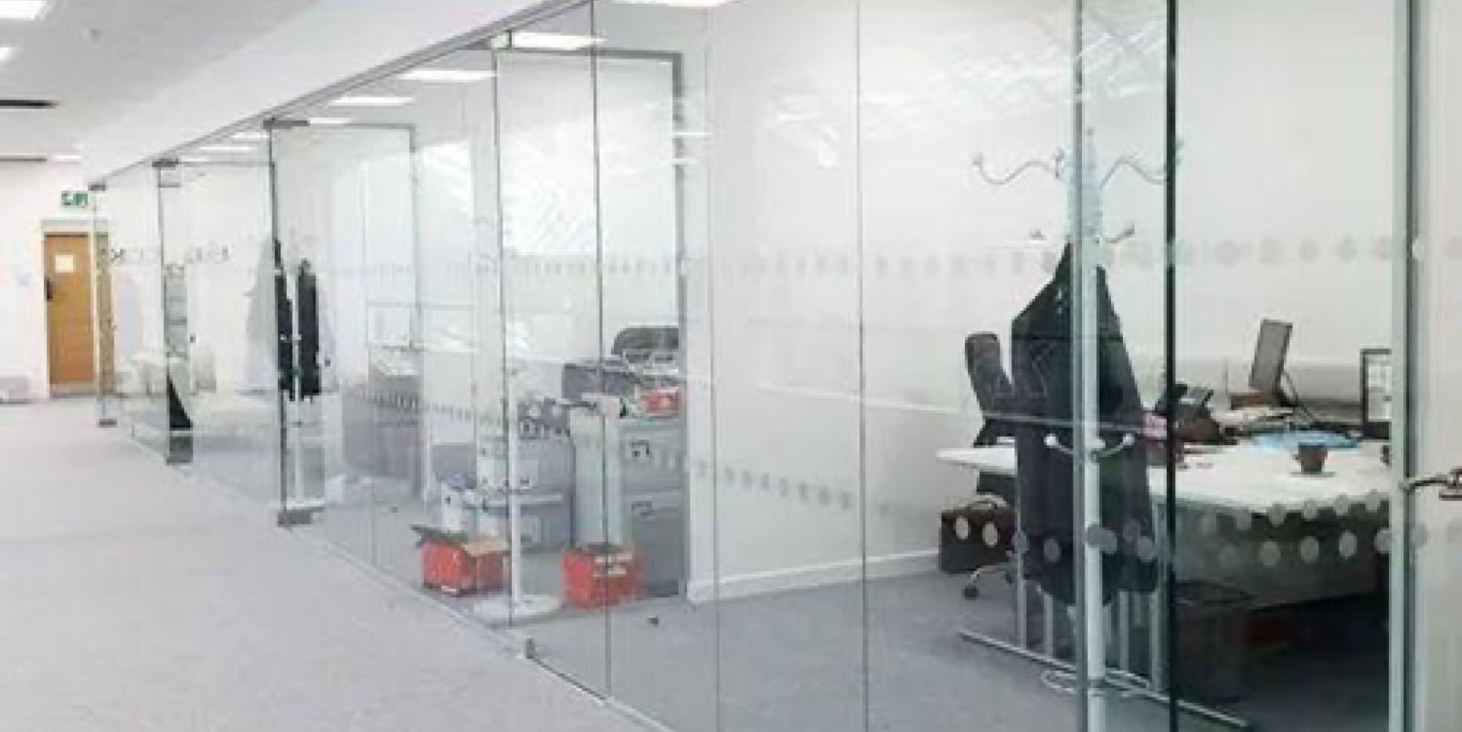 Glass partition installation by Range Shop Fronts